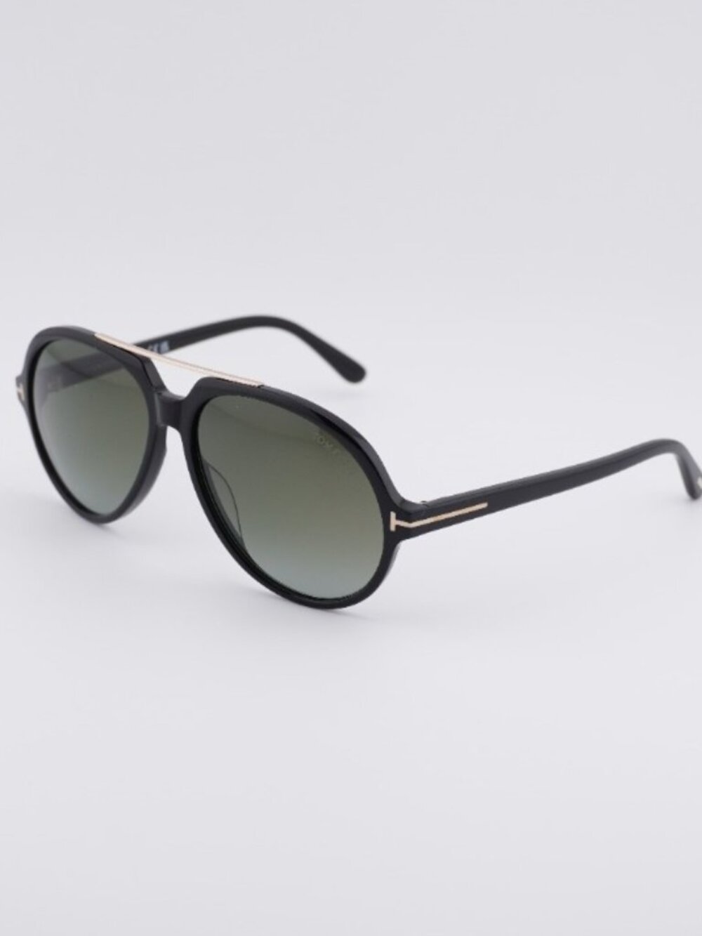 Tom Ford Aalto FT1210 01B Sunglasses Shiny Black Aviator Frame, Smoke Lenses